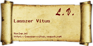 Lasszer Vitus névjegykártya